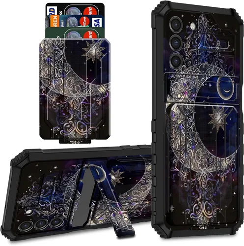 Vista 17 de Funda para teléfono Samsung Galaxy A03S Galaxy A03S Funda tipo cartera con tarjetero y soporte de doble capa de PC duro TPU suave cubierta