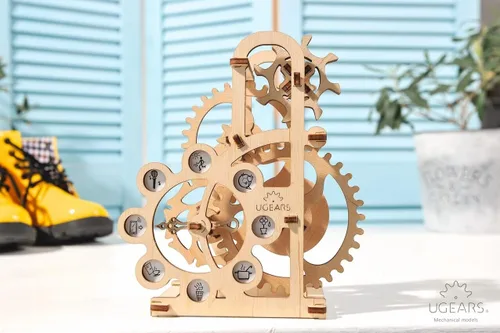 Vista 4 de Ugears, dinamómetro rompecabezas mecánico modelo 3D.