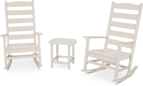 Vista 7 de POLYWOOD® Juego de mecedoras Shaker, color negro