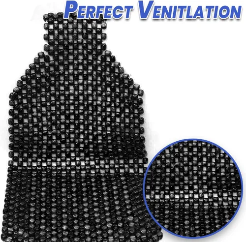 Vista 5 de Zento Deals cojín para asiento, con cuentas de madera, 5/8 pulgadas de grosor, negro