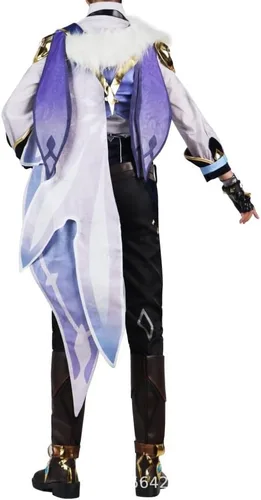 Vista 5 de NEKOOMA Lyney - Conjunto de disfraz de cosplay para Genshin Impact, Game Cos, XS