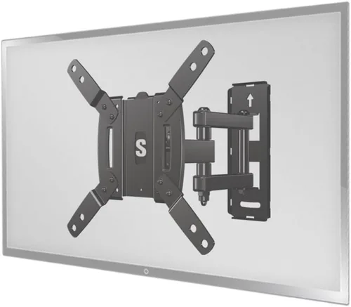 Vista 2 de SECURA QSF210 - Soporte de pared para TV de movimiento completo pequeño para pantallas de 10 a 40 pulgadas de hasta 100 libras, inclinación