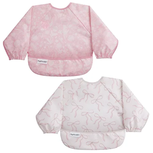 Vista 24 de Tiny Twinkle Babero de manga larga para bebés y niños pequeños Paquete de 2 baberos impermeables para comer, lavable a máquina y artículos