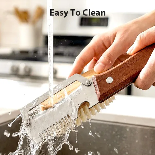 Vista 5 de Multi-Functional Vegetable Peeler for Kitchen, 2026 New Premium Vegetable Peeler with Wooden Handle and Bottle Opener, Stainless Steel Peeling Tool