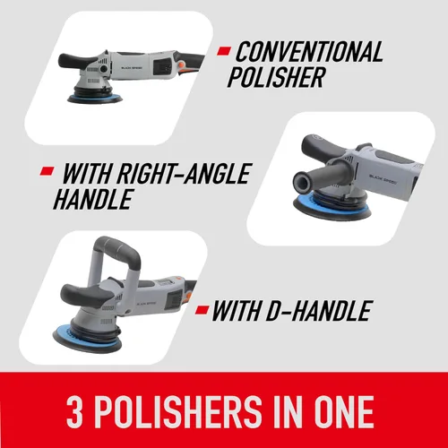 Vista 5 de Nanoskin Black Speed 15mm Long-Throw Random Orbital Polisher - 750W, 7.5-Amp Motor, BOSCH™ Bearing Construction, Vented Flexible Backing Plate For