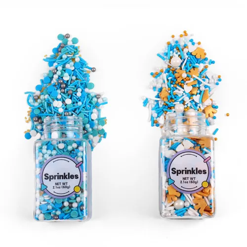 Vista 10 de Chispas comestibles de Navidad para hornear, chispas de Navidad, chispas de nonpareils, chispas rojas y verdes para galletas, magdalenas, fresas