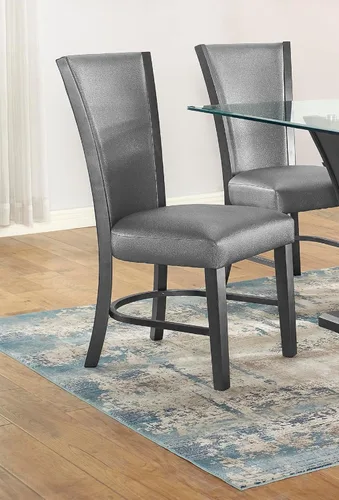 Vista 2 de 2 sillas de comedor tapizadas contemporáneas de altura de mostrador para habitación, mesa y asiento, juegos de sillas de cocina, tapicería de tela