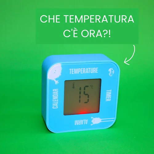 Vista 8 de Tinc Alarma digital para niños, temperatura, fecha y temporizador giratorio reloj abatible, azul, pequeño