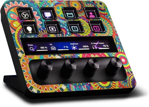 Vista 15 de MightySkins - Piel de fibra de carbono compatible con Elgato Stream Deck + madera gris Acabado de fibra de carbono texturizado protector