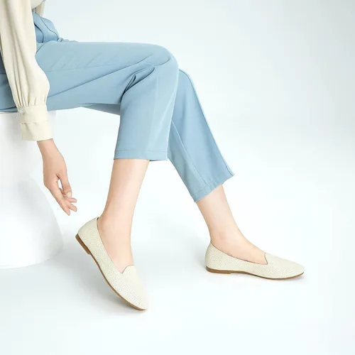 Vista 5 de hash bubbie Zapatos planos negros de ballet para mujer, cómodos zapatos sin cordones, zapatos casuales de vestir sin cordones