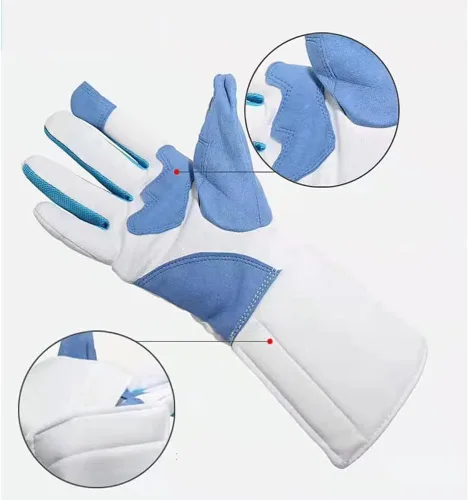 Vista 4 de Guantes de esgrima para niños adultos, guantes para práctica diaria de esgrima, equipo profesional de esgrima (XXS-XXL)