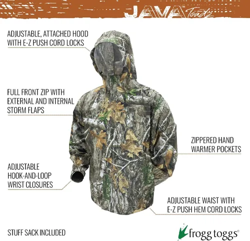 Vista 2 de FROGG TOGGS Java Toadz 2.5 Camo Chaqueta impermeable transpirable para hombre