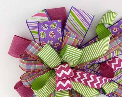 Vista 6 de Purple Fuchsia and Lime Spring Bow