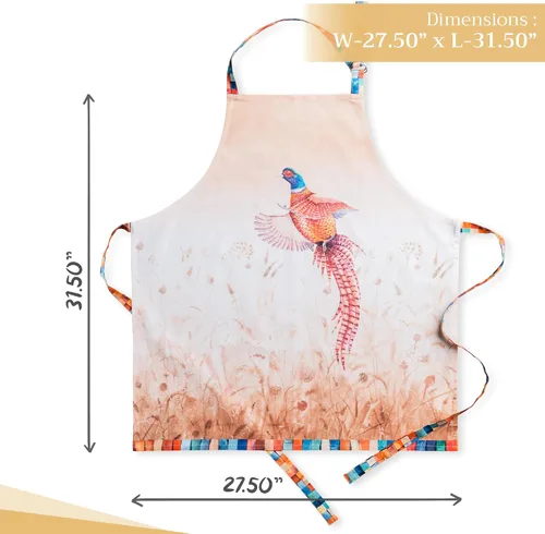Vista 809 de Maison d' Hermine Delantales para mujer con bolsillo, 100% algodón (27.50 x 31.50 pulgadas)