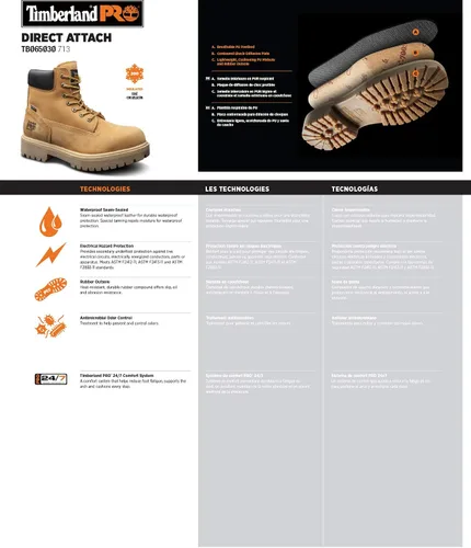 Vista 7 de Timberland PRO Men's Direct Attach 6 Inch Soft Toe Insulated Waterproof 6 WP INS 200g