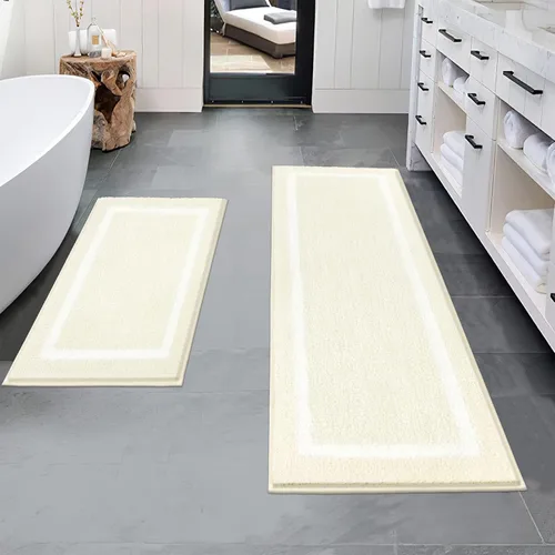 Vista 73 de Pauwer Juego de baño, alfombras de baño antideslizantes, alfombras de ducha absorbentes para suelo de baño, bañera y ducha, color azul aguamarina