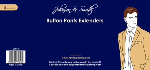 Vista 3 de Johnson & Smith Extensores de pantalones Material de algodón Extensor de cintura ajustable para pantalones