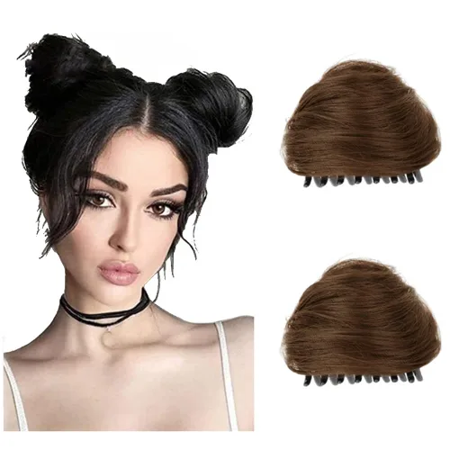 Vista 8 de Orejas de gato con clip de pinza de moño en moño espacial, extensiones de cabello con orejas de gato, accesorio de peluca, extensiones de cola