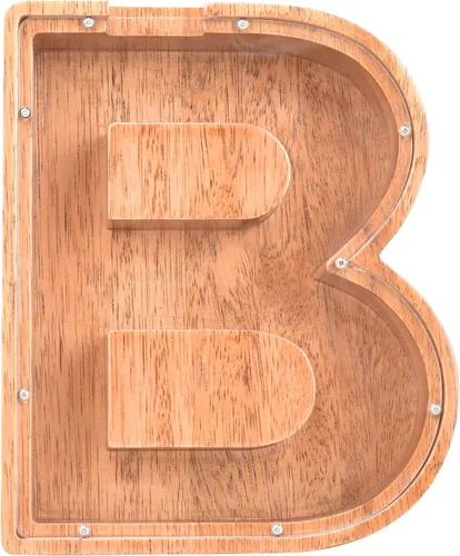 Vista 10 de Alcancías con nombre personalizado para niños, alcancía de letras personalizadas, banco de dinero del alfabeto de madera, regalos para niños