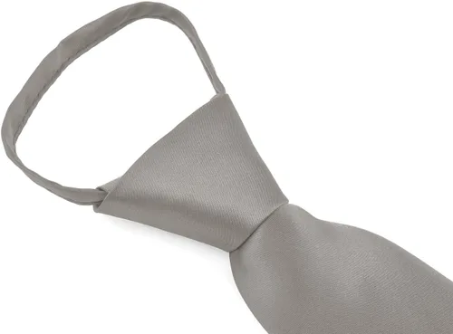 Vista 2 de Moda Di Raza Lazos de cremallera para hombres, corbatas de microfibra tejidas con cremallera, corbata de cuello con acabado de seda satinada