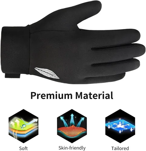 Vista 4 de Guantes de invierno para pantalla táctil para niños guantes deportivos impermeables para clima frío cálido para niños y niñas de 4 a 12 años