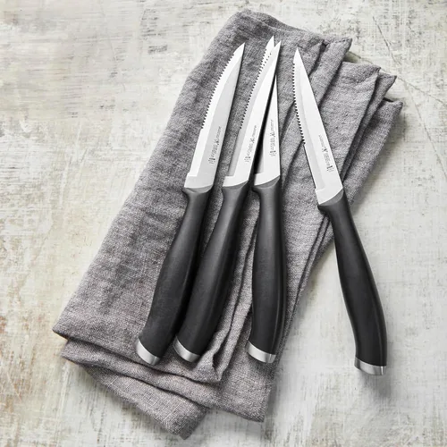 Vista 4 de HENCKELS Silvercap - Juego de 4 cuchillos para carne, acero inoxidable