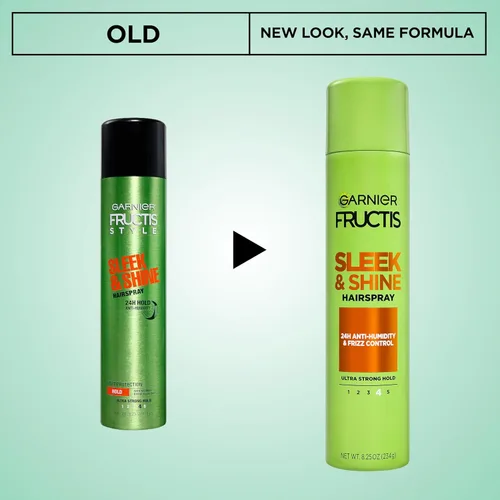Vista 2 de Fijador de cabello Garnier Fructis Style antihumedad, liso y brillante, de 8.25 onzas