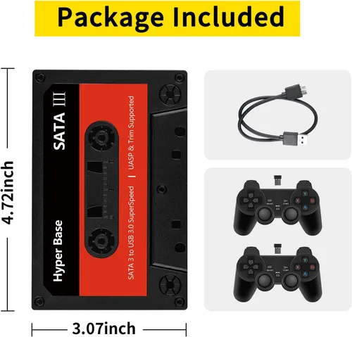 Vista 7 de 2TB External Hard Drive with 52247 Retro Games, Retro Game Console with Batocera 35 Game System, Plug and Play 84 Emulator Console Compatible with