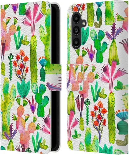 Vista 163 de Head Case Designs Officially Licensed Ninola Brushstrokes Black Summer Patterns Leather Wallet Case Compatible with Samsung Galaxy A07 4G