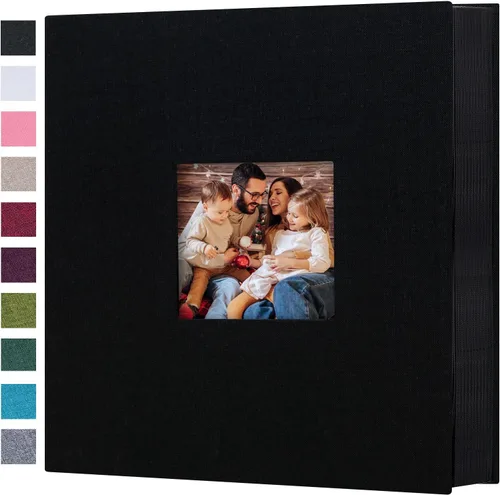 Vista 17 de Mublalbum Álbum de fotos pequeño de 4 x 6 pulgadas, 100 fotos, cubierta de lino, libro de fotos con bolsillos horizontales para boda, aniversario
