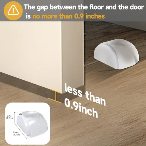 Vista 2 de HAUSPROFI Topes de puerta, tope de puerta de suelo autoadhesivo para protección de pared, amortiguador de puerta para muebles de pared, espejo