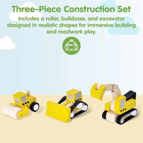 Vista 2 de PlanToys® Juego de construcción de carreteras Montessori Imaginative Kids coches de juguete, pista de coche de juguete, niñas, niños, coordinación