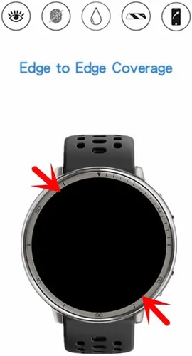 Vista 3 de Protector de pantalla compatible con Amazfit Active 2 Round Smartwatch, película protectora de TPU HD (6 piezas)