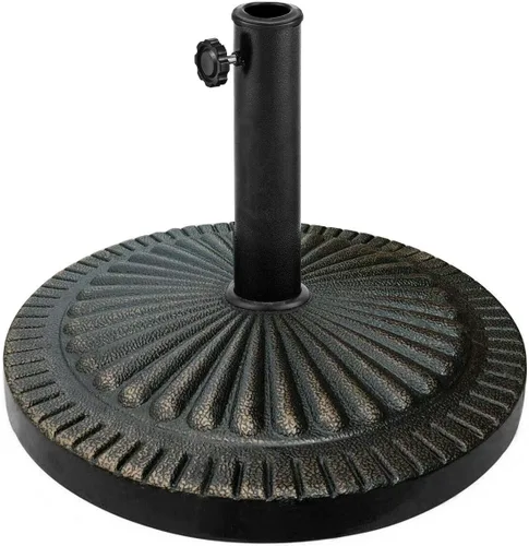Vista 11 de Giantex Soporte de base de sombrilla de patio de 21 libras, soporte resistente para sombrilla para exteriores con base rellena de cemento, se adapta