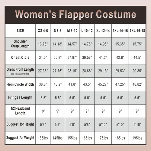 Vista 6 de Disfraz de flapper de los años 20 para mujer, gran vestido de Gatsby con collar y diadema