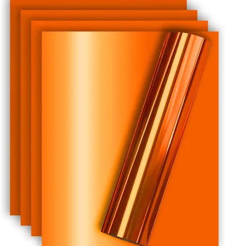 Vista 31 de Vinilo de transferencia de calor Aqua Foil HTV para playera 12" X 10" (Paquete de 5), fácil de desmalezar, tamaño garantizado