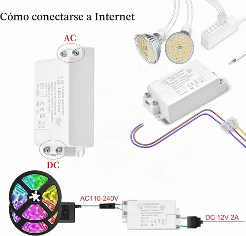 Vista 4 de Lustaled Transformador de controlador LED de 10 W CC 12 V - Convertidor de conmutación de voltaje constante de 110 V CA a 12 V CC - Impermeable