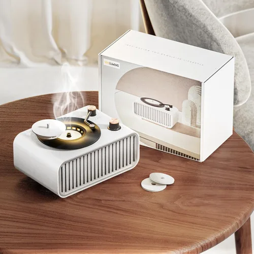 Vista 9 de Vivilumens Altavoz Bluetooth de carga inalámbrica 5 en 1 altavoz fuerte para adultos adolescentes forma de libro estética amanecer luz de despertar