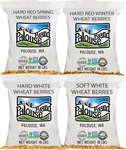 Vista 22 de Palouse Brand Bayas de trigo blancas duras certificadas sin residuos de glifosato 1 libra Proyecto verificado sin OMG Kosher