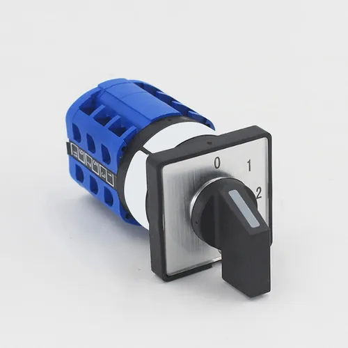 Vista 2 de Interruptor selector de cambio universal, interruptor de transferencia de potencia, 4 posiciones 12 terminales, LW26-10/3 0-3 380V 10A Motor