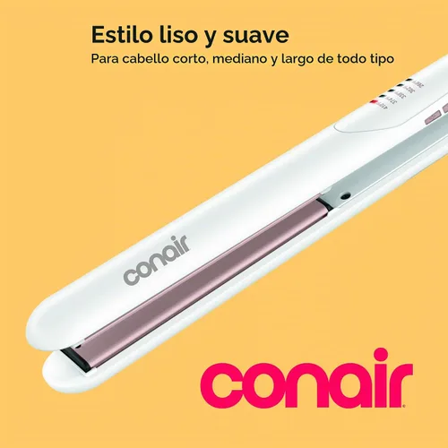 Vista 2 de Conair - Plancha para el cabello, doble cerámica, platos extralargos de 1 pulgada
