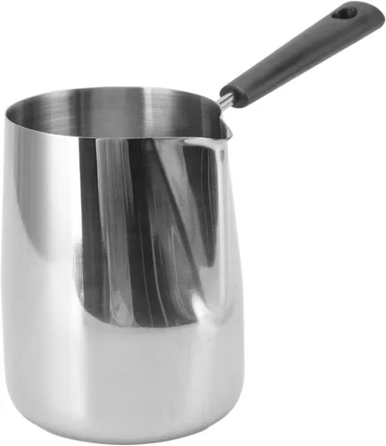 Vista 10 de Olla de café turco, 20.3 fl oz/20 onzas, cafetera turca, cafetera árabe, jarra de espuma de leche, calentador de leche, tetera turca, jarra de café