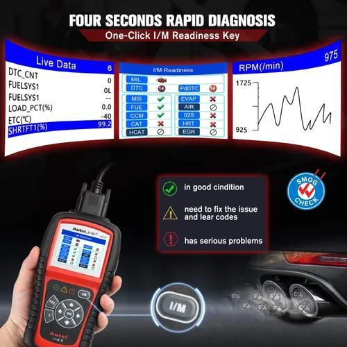 Vista 4 de Herramienta de escaneo con 6 modalidades Autel AL519 Autolink mejorado OBD