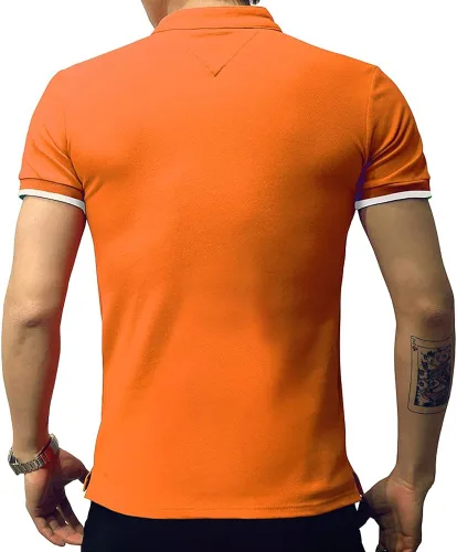 Vista 3 de LOGEEYAR - Polo de piqué para hombre, manga corta, ajustado, de algodón