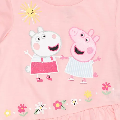 Vista 5 de Peppa Pig Conjunto de camiseta y leggings con estampado de volantes en la parte delantera