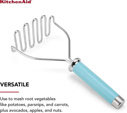 Vista 10 de KitchenAid Gourmet Machacador de Alambre de Acero Inoxidable, 10.24 Pulgadas, Azul Aguamarina