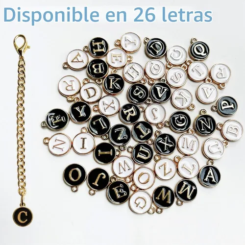 Vista 6 de Accesorios de dije de letra para vaso Stanley, 2 unidades, identificación con inicial de nombre, personalizable, para vaso Stanley