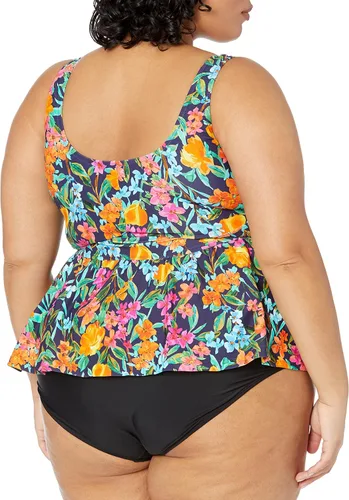 Vista 6 de Maxine Of Hollywood Women's Over The Shoulder Empire Tankini Swimsuit Top