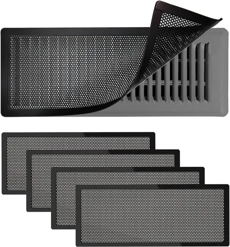 Vista 14 de 4 fundas magnéticas de ventilación blancas, cubiertas magnéticas de ventilación de 4 x 10 pulgadas con pantalla de malla para registros