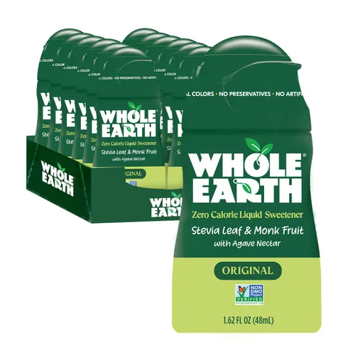 Vista 12 de Whole Earth Stevia & Monk Fruit Edulcorante líquido, original, 1.62 onzas líquidas (paquete de 1)